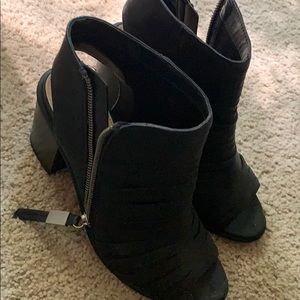 Black Peek-a-Boo heels